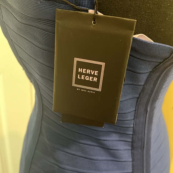 Herve Leger blue maxi dresss size M - Picture 3 of 3